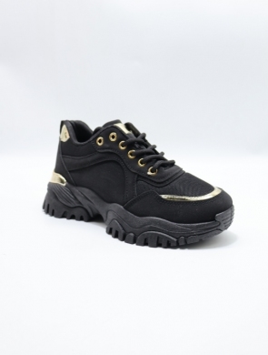Buty sportowe damskie na płaskim (36-41) D232-2 BL