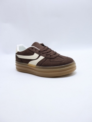 Buty sportowe damskie na płaskim (36-41) BH2205 BROWN