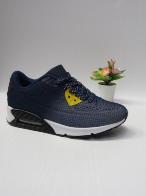 Buty sportowe damskie na płaskim (36-41) DS711 NAVY/YELLOW