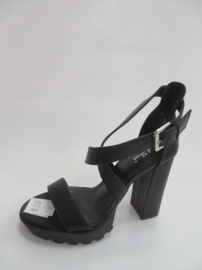 Sandały damskie na obcasie (36-41) D7673 BLACK