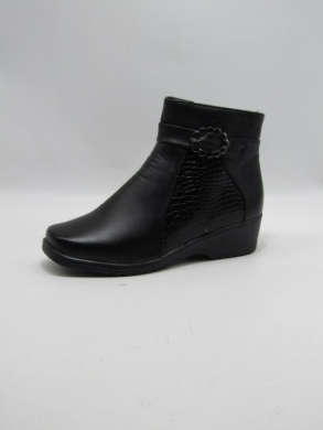 Botki damskie ocieplane na koturnie (37-42) B07 BLACK