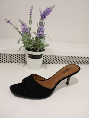 Klapki damskie na szpilce (36-41) QQ281 BLACK
