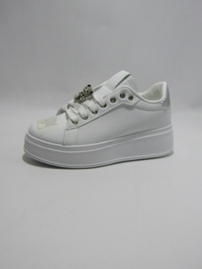 Buty sportowe damskie na płaskim (36-41) AF23-203 WH/SILVER