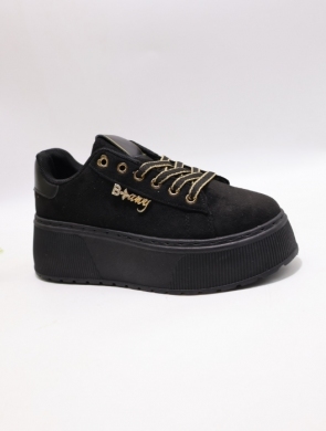 Buty sportowe damskie na płaskim (36-41) 6453-1 BLACK