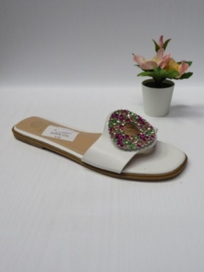 Klapki damskie na płaskim (36-41) 5022 WHITE