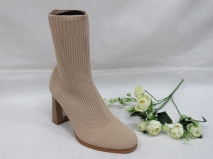 Kozaki damskie jesienne na obcasie (36-41) QT60 TAUPE