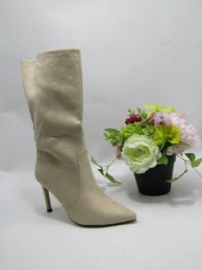 Kozaki damskie ocieplane na szpilce (36-41) CLS-256 BEIGE