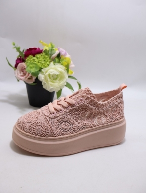 Buty sportowe damskie na płaskim (36-41) 9177 PINK