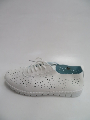 Tenisówki damskie na płaskim (36-41) AJH1002-2 WHITE