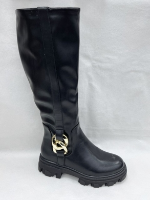 Kozaki damskie na płaskim (36-41) 25152-3 BLACK