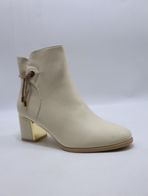 Botki damskie ocieplane na obcasie (36-41) DX2305 BEIGE