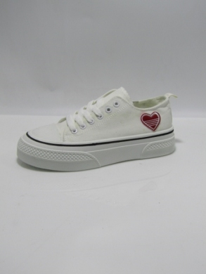 Trampki damskie na płaskim (36-41) LL1870 WHITE