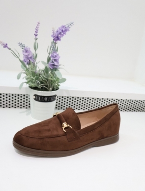 Mokasyny damskie na płaskim (36-41) CH936 BROWN
