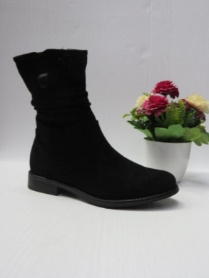 Botki damskie ocieplane na płaskim (36-41) H2118A BLACK