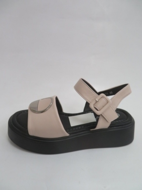 Sandały damskie na koturnie (36-41) 0-68 BEIGE