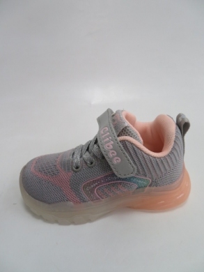 Buty sportowe dziewczęce (21-26) E90 LGREY/PINK