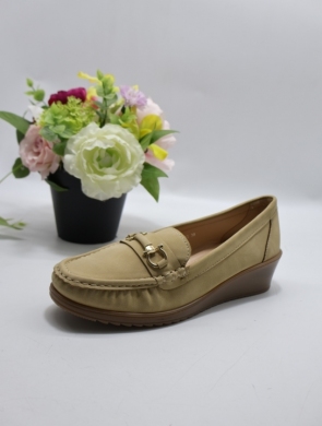 Mokasyny damskie na koturnie (36-41) QQ-10 KHAKI