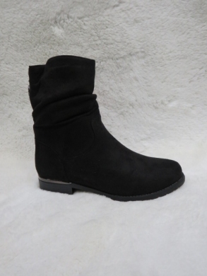 Botki damskie ocieplane na płaskim (36-41) SG601 BLACK