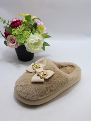 Kapcie damskie ocieplane (36-41) SP52-6 KHAKI