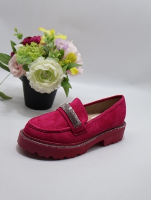 Mokasyny damskie na płaskim (36-41) 1634 FUSHIA