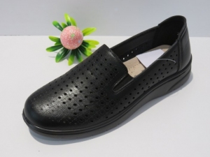 Półbuty damskie na płaskim (36-41) 22T007 BLACK