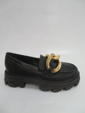Mokasyny damskie na koturnie (36-41) 2352 BLACK