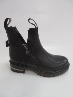Botki damskie jesienne na płaskim (36-41) 6836 BLACK