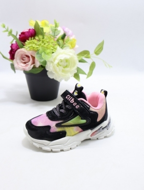 Buty sportowe dziewczęce (21-26) E96 BL/PINK
