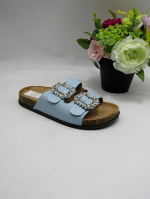 Klapki damskie na płaskim (36-41) 8051 BLUE