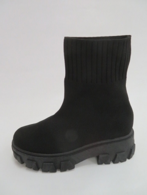 Botki damskie jesienne na płaskim (36-41) XA012 NERO