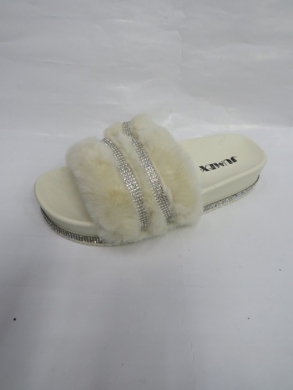 Klapki damskie z futerkiem (36-41) 67011 BEIGE