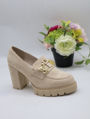 Półbuty damskie na obcasie (36-41) 7573 BEIGE