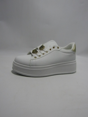 Buty sportowe damskie na płaskim (36-41) 85-968 WH/GOD