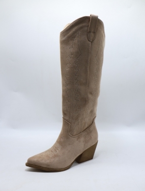 Kozaki damskie ocieplane na obcasie (36-41) RXJ295 TAUPE