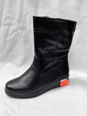 Kozaki damskie ocieplane na płaskim (37-42) 2200 BLACK