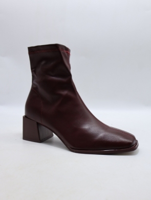 Botki damskie na obcasie (36-41) 9569A WINE