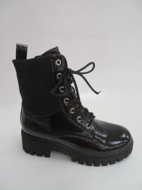 Botki damskie jesienne na płaskim (36-41) 168-338 BLACK