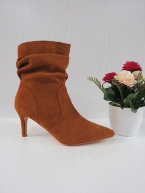 Botki damskie na szpilce (36-41) 9208-01 CAMEL