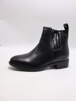 Botki damskie ocieplane na płaskim (36-41) Z622-5 BLACK