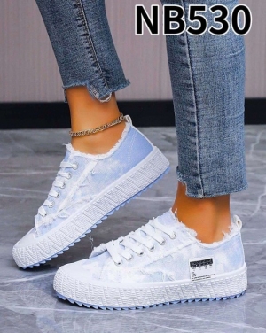 Trampki damskie na płaskim (36-41) NB530 LBLUE