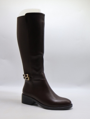Kozaki damskie na płaskim (36-41) 68322 BROWN