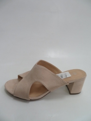Klapki damskie na obcasie (36-41) N19-380 BEIGE