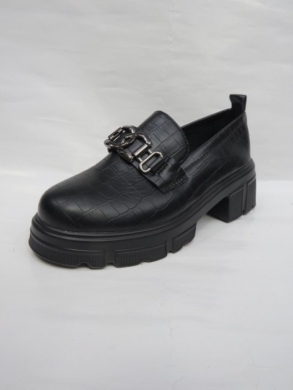 Mokasyny damskie na koturnie (36-41) 3252H BLACK