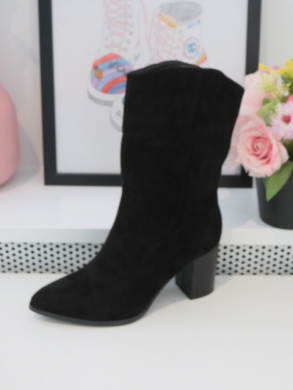 Kozaki damskie na obcasie (36-41) 8613 BLACK