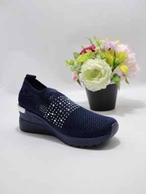 Buty sportowe damskie na koturnie (36-41) 0589 NAVY
