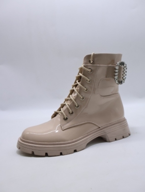 Botki damskie ocieplane na płaskim (36-41) DO-72 BEIGE