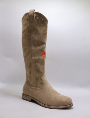 Kozaki damskie na płaskim (36-41) A-958 BEIGE
