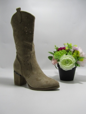 Kozaki damskie na obcasie (36-41) H2428-2 KHAKI
