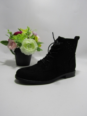 Botki damskie na płaskim (36-41) H153-1 BLACK