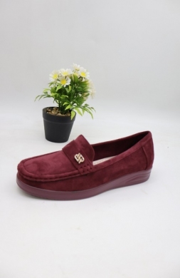 Mokasyny damskie na płaskim (36-41) 3780 WINE